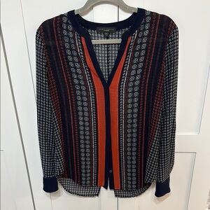 Sanctuary Black and Orange Women's Blouse